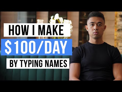Earn $100/DAY+ By Typing Names Online! Available Worldwide (Make Money Online)